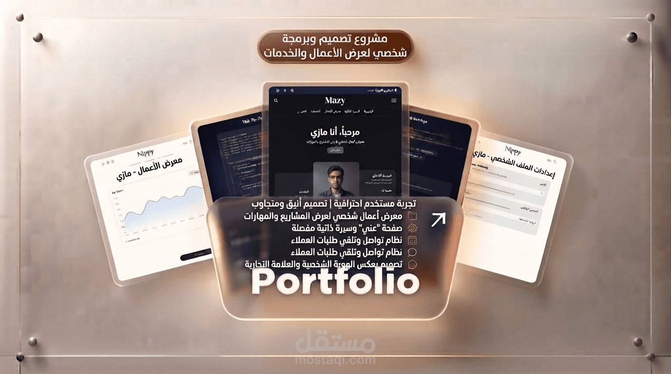 تطوير وتصميم معرض أعمال شخصي تفاعلي | Portfolio Website
