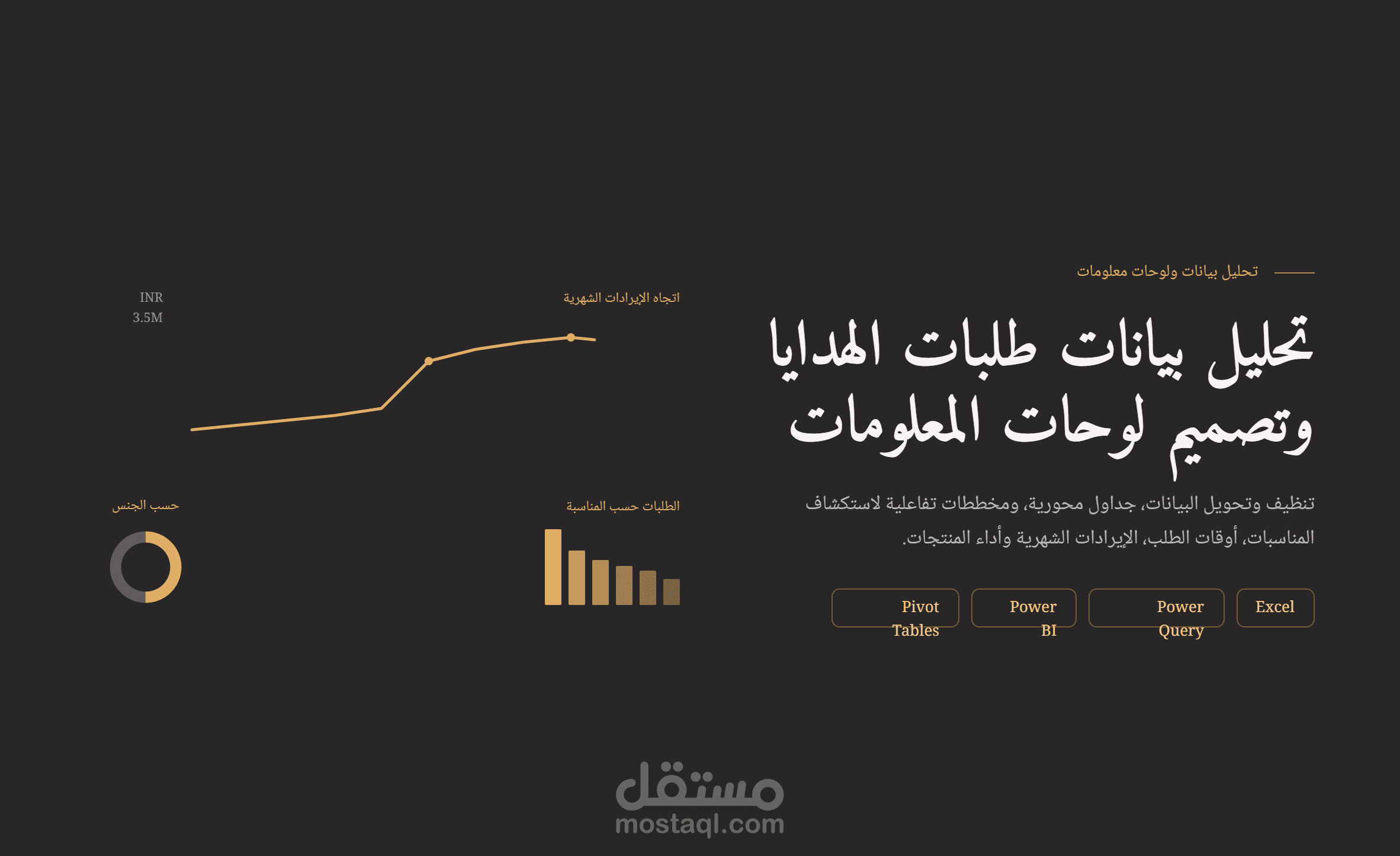 تحليل مبيعات ولوحات تحكم تفاعلية بـ Excel وPower BI