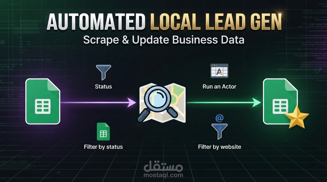 أداة ذكية لاستخراج وتجميع بيانات الشركات والأنشطة التجارية محلياً (Automated Local Business Lead Generation & Scraping Workflow)