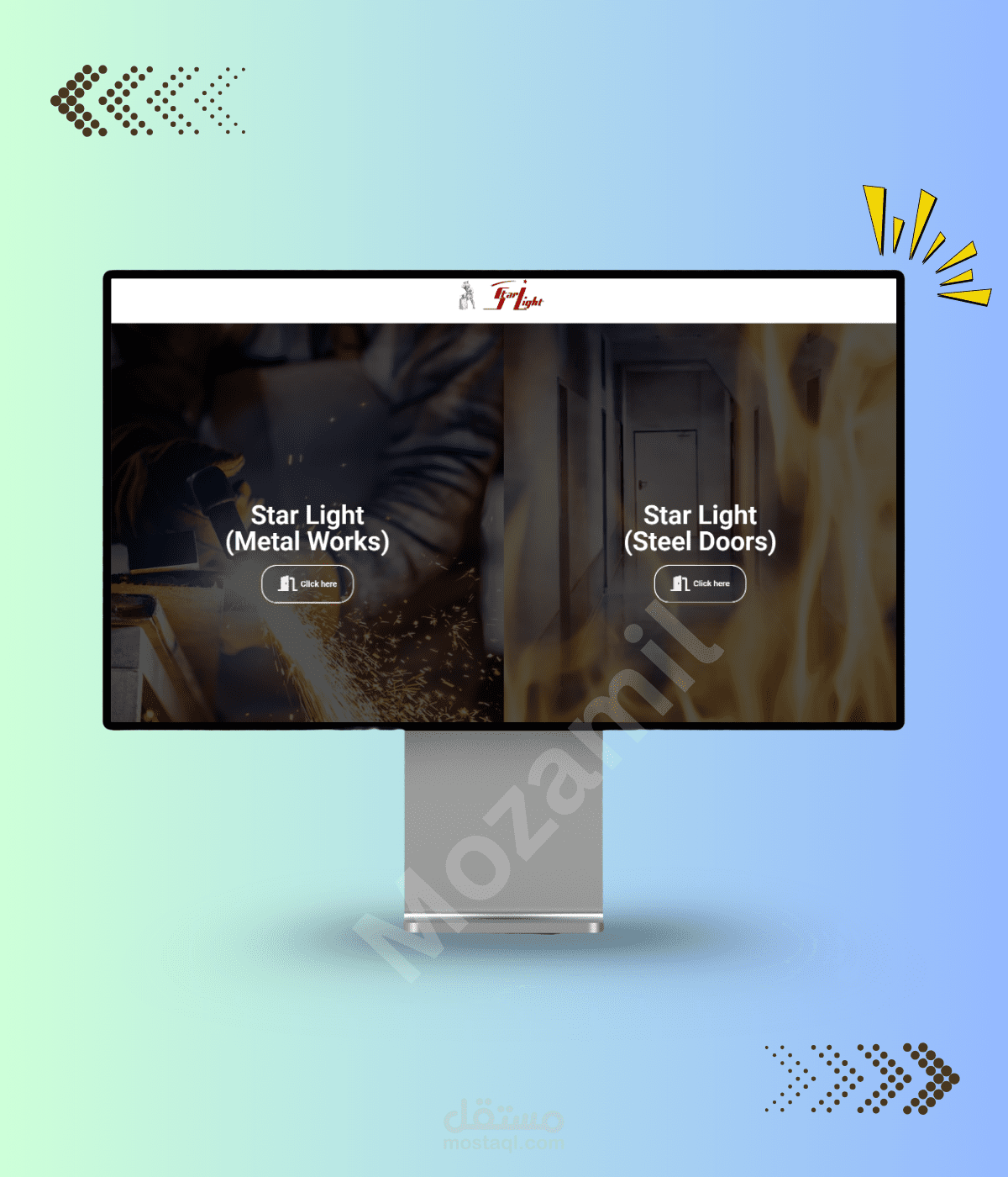 تصميم وتطوير موقع شركة ومصنع Star Light للحديد الصلب