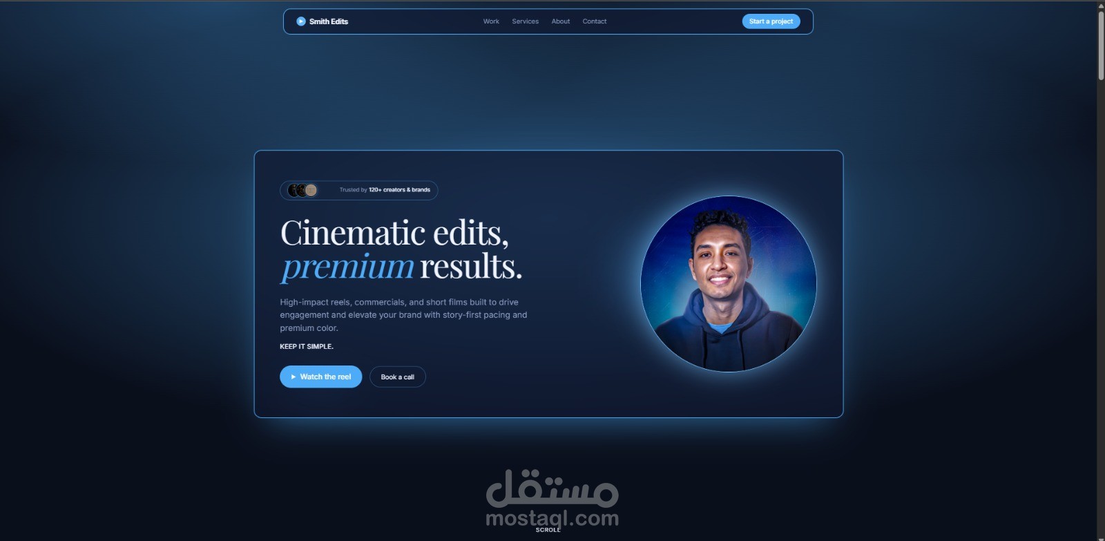 Smith Edits – Professional Video Editing Landing Page