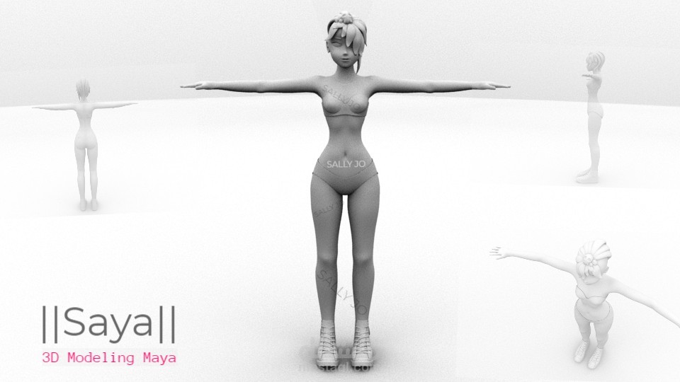 3D Character Design _ Saya