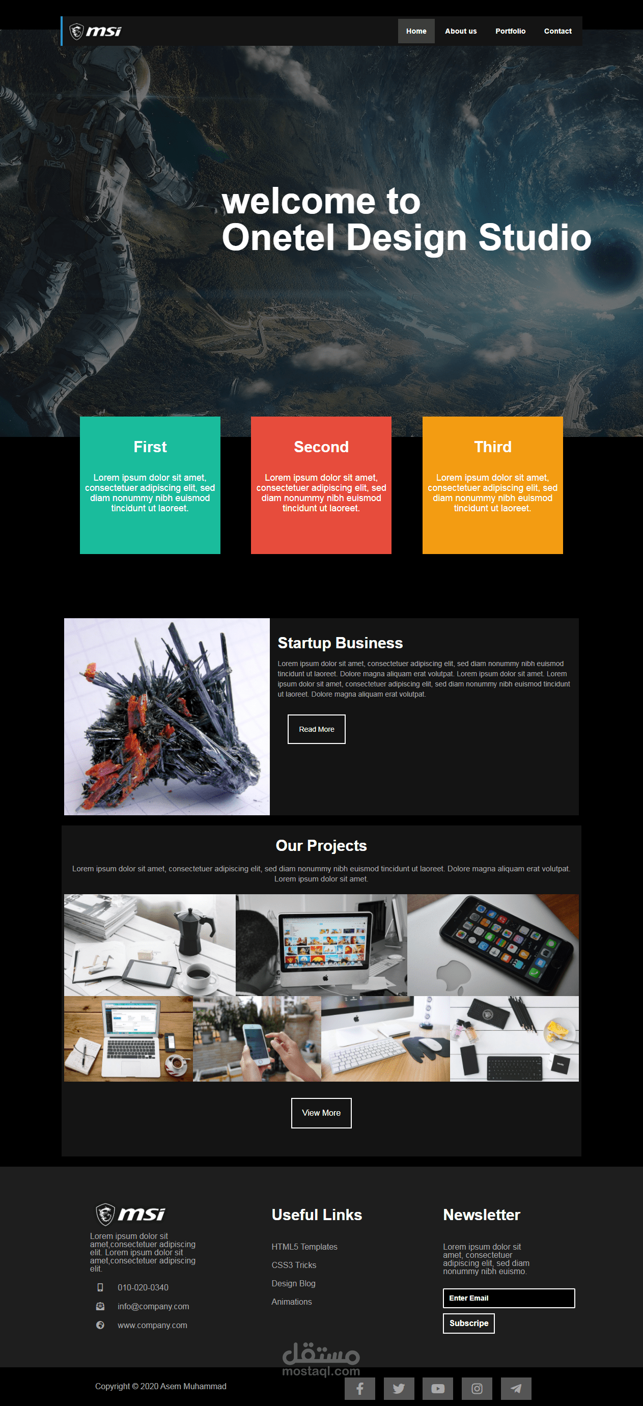 تنفيذ صفحة هبوط (Landing Page)