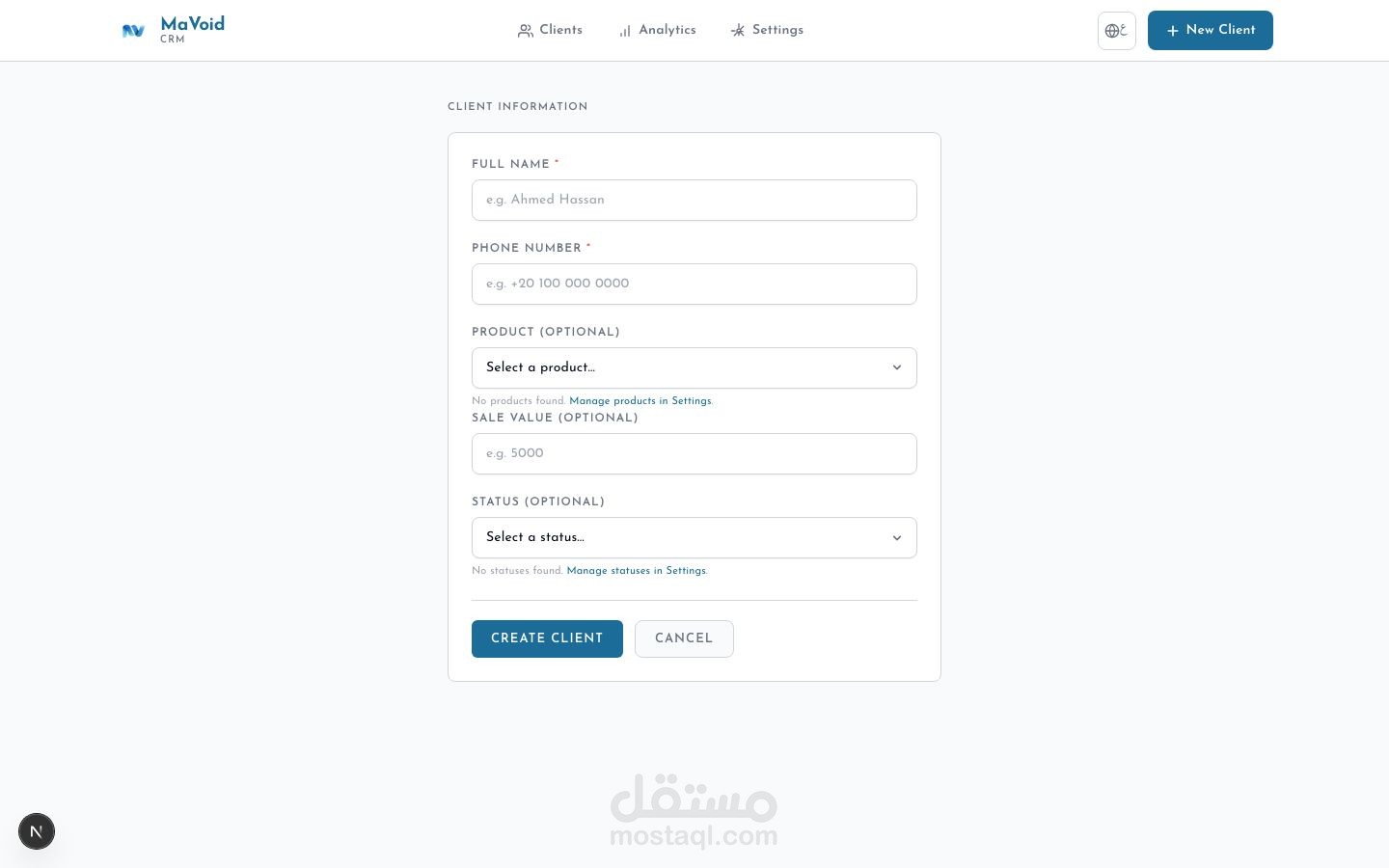 Basic CRM Platform