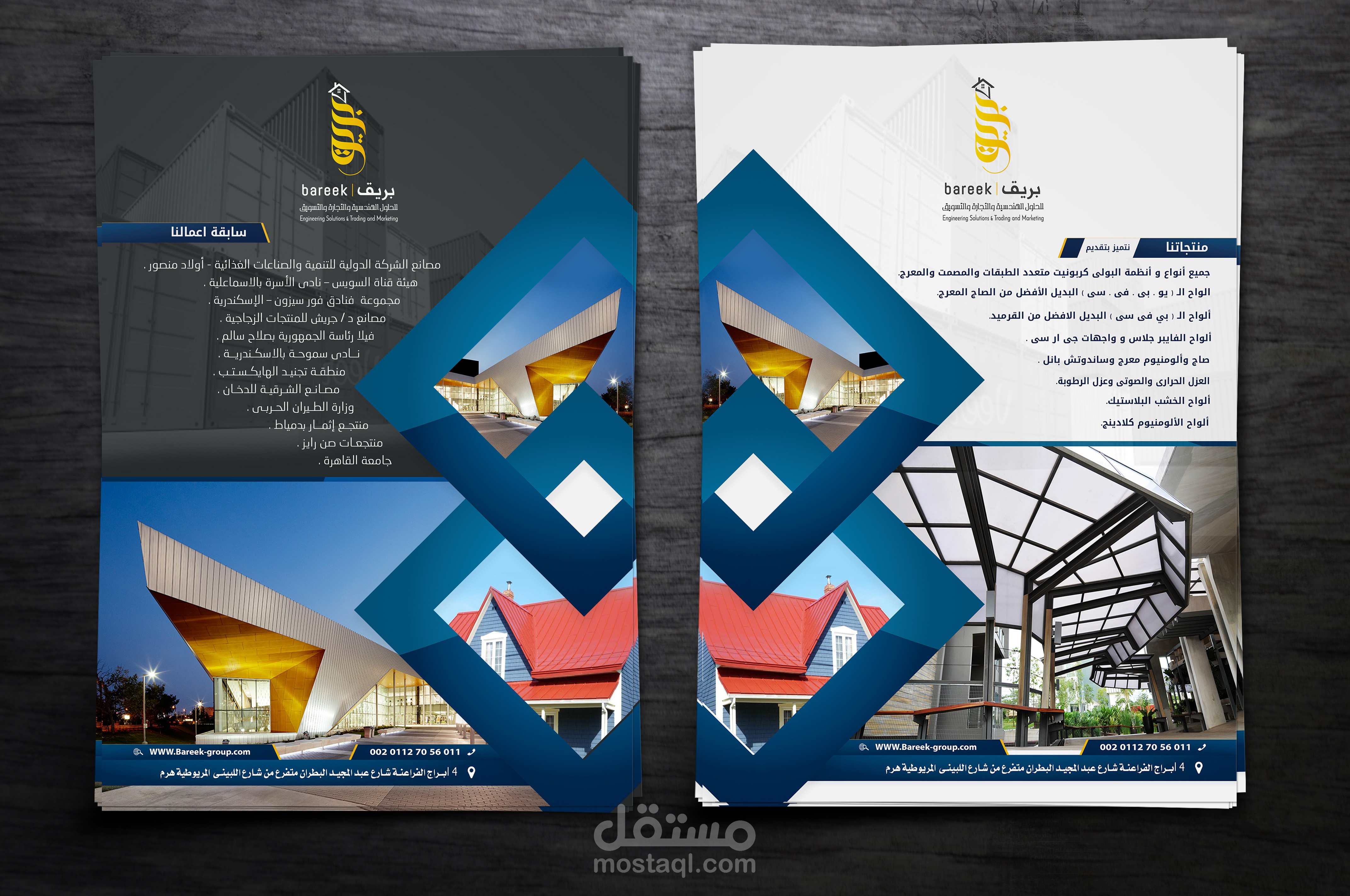 تصميم فلاير لاكبر شركات التغطيات الهندسية بالقاهرة