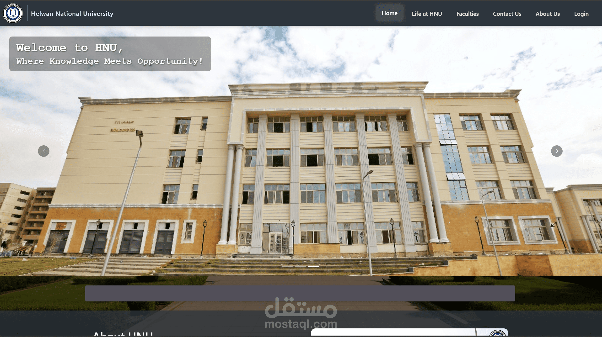 HNU(university) Site  for students