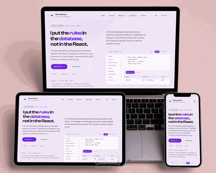 موقع شخصي بواجهة تفاعلية | Portfolio