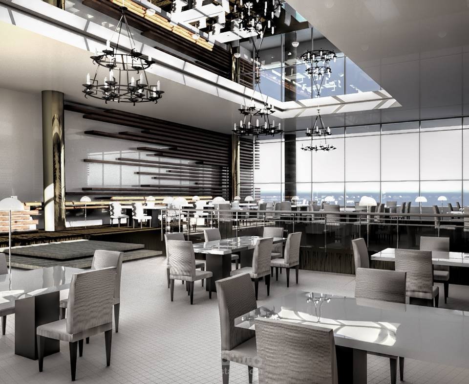 تصميم لمطعم وكوفي شوب coffee shop design