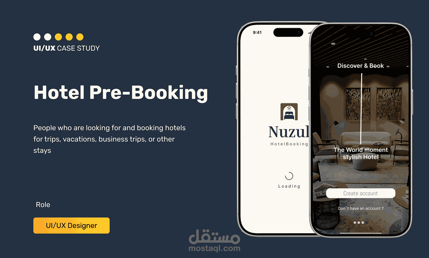 Nuzul - Hotel Pre-Booking App (UI/UX Case Study)