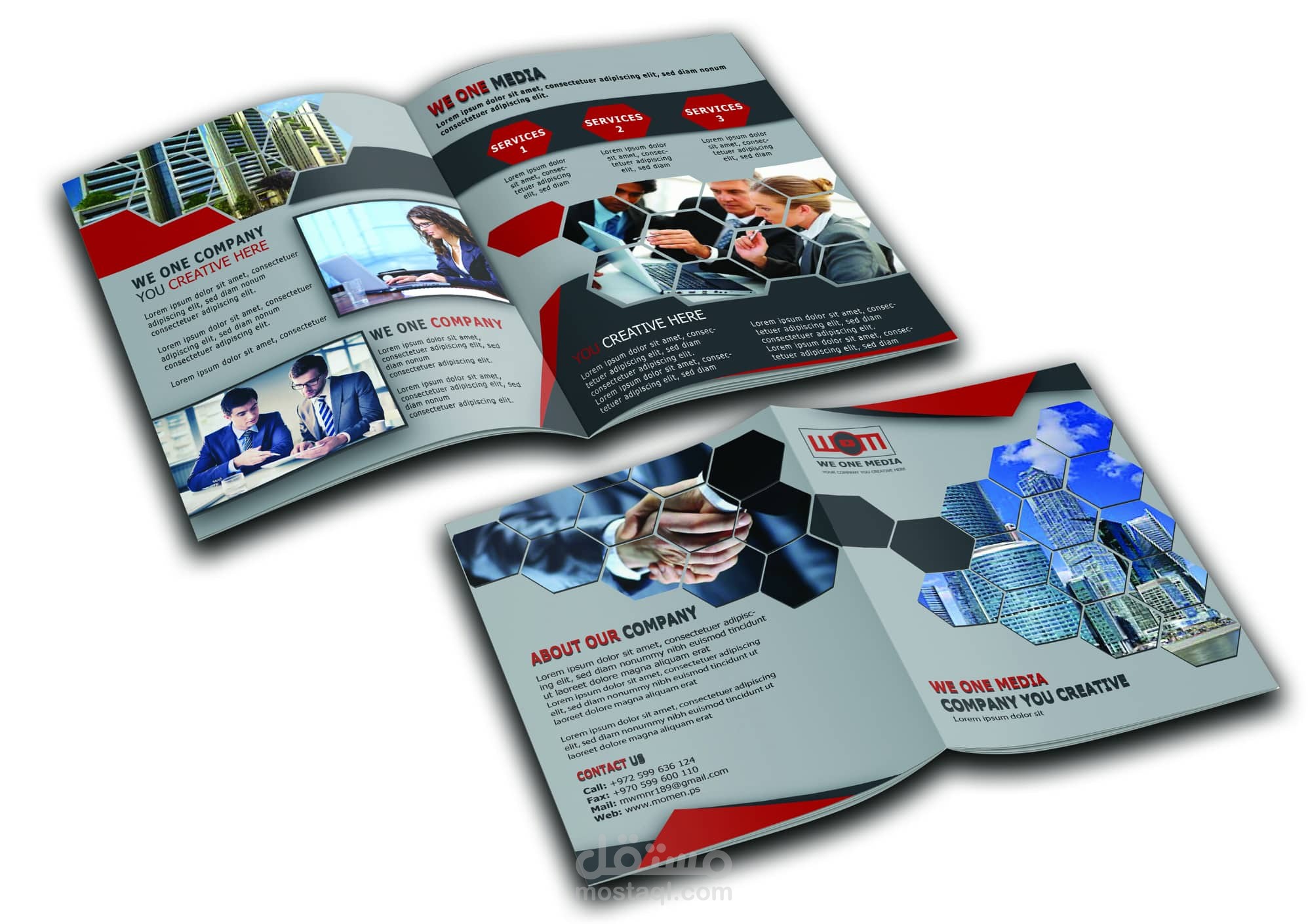 تصميم بروشور احترافي و فخم جدا للوجه الواحد 5$