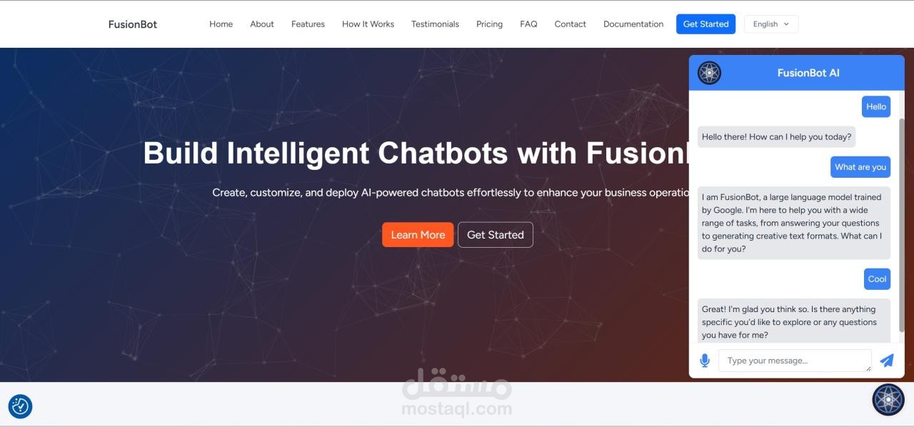 FusionBot AI | منصة شات بوت ذكاء اصطناعي متعددة القنوات