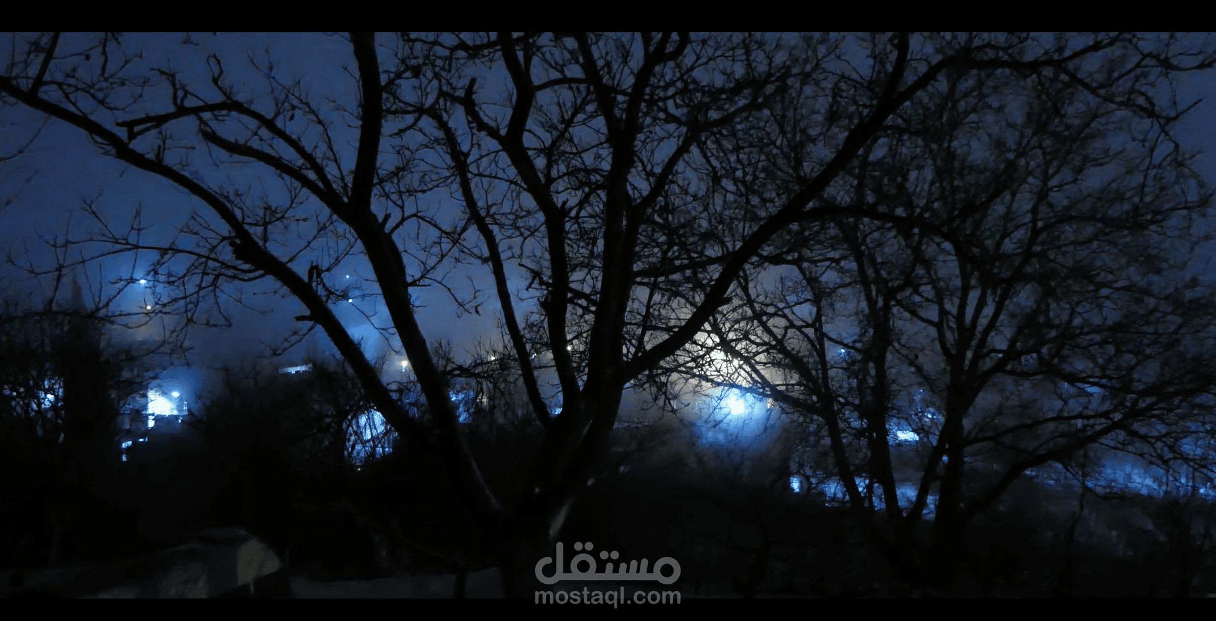 تصوير ومونتاج سينمائي لتساقط الثلوج