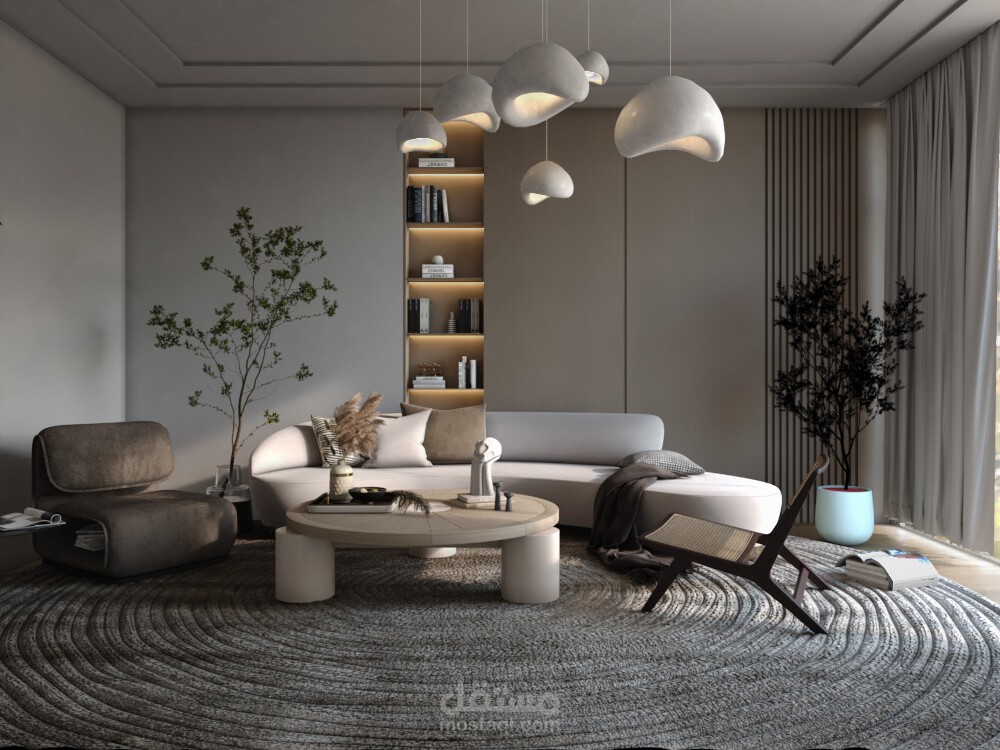 Serenity | Modern Japandi Living Room Interior Design