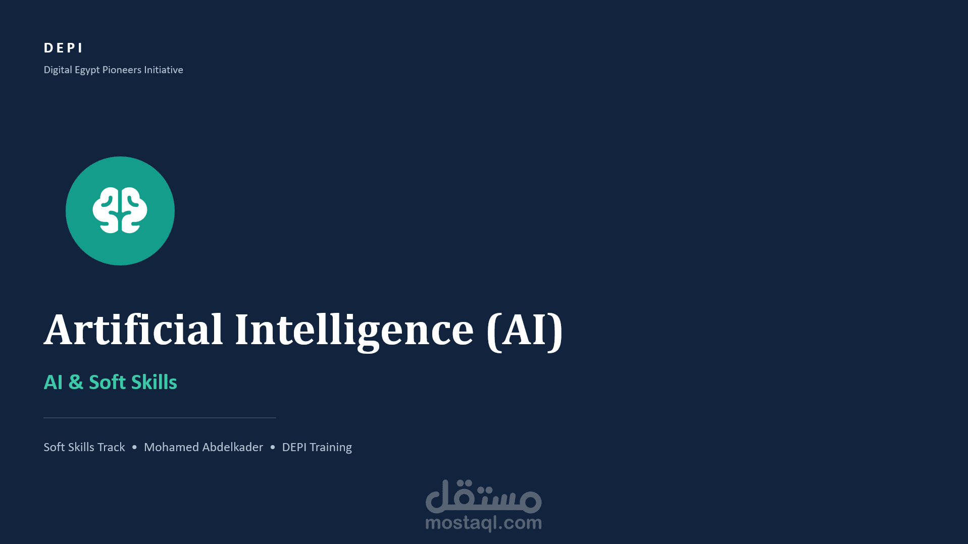 AI & Soft Skills – Professional Presentation  نسخ العنوان