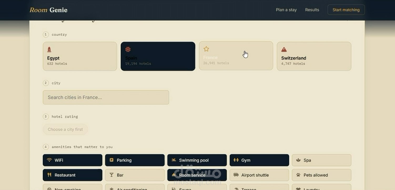 نظام ذكي لترشيح وتحديد الفنادق باستخدام الذكاء الاصطناعي (Hotel Recommendation System)