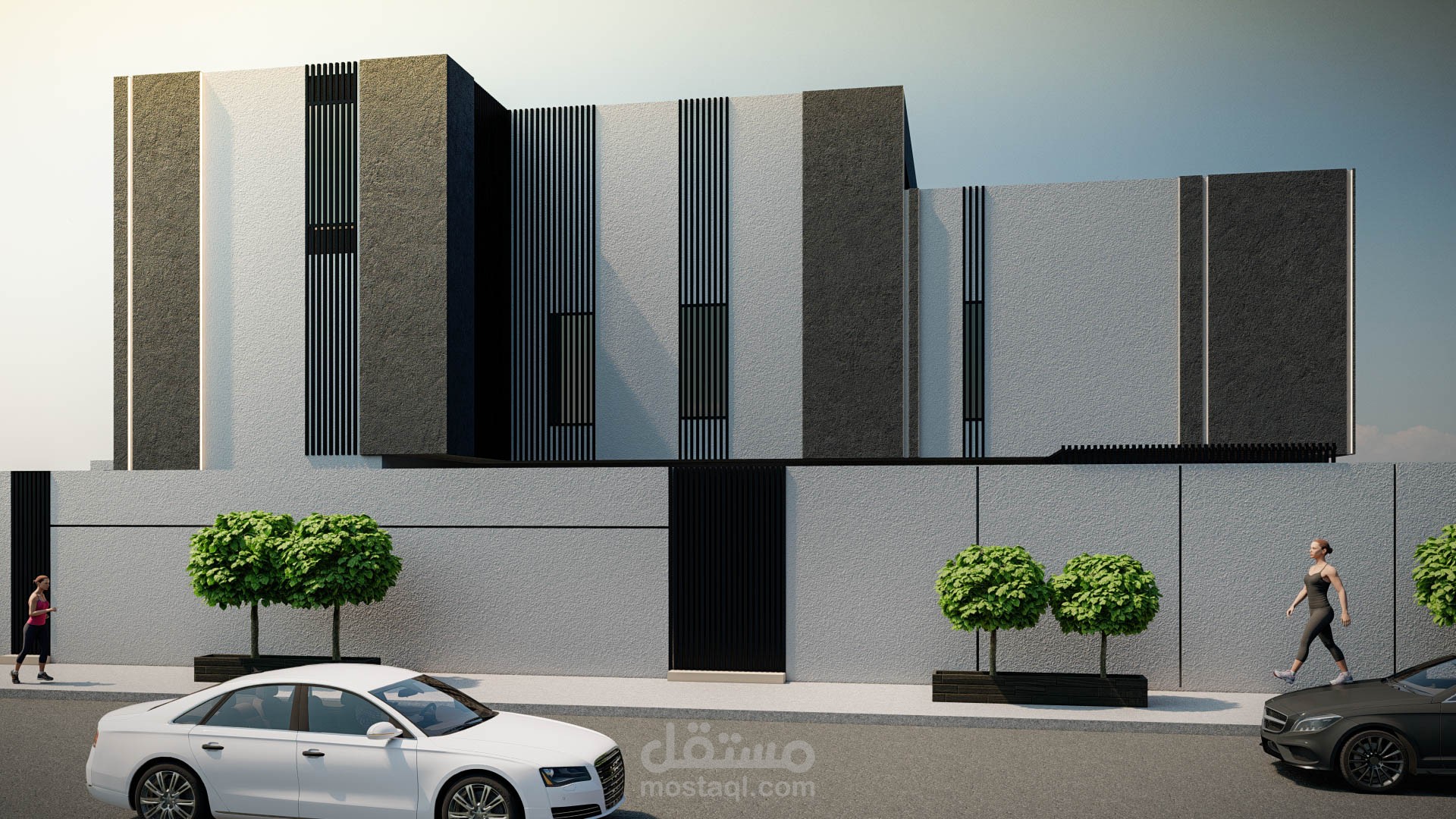 تصميم واجهة لفيلا بالسعودية