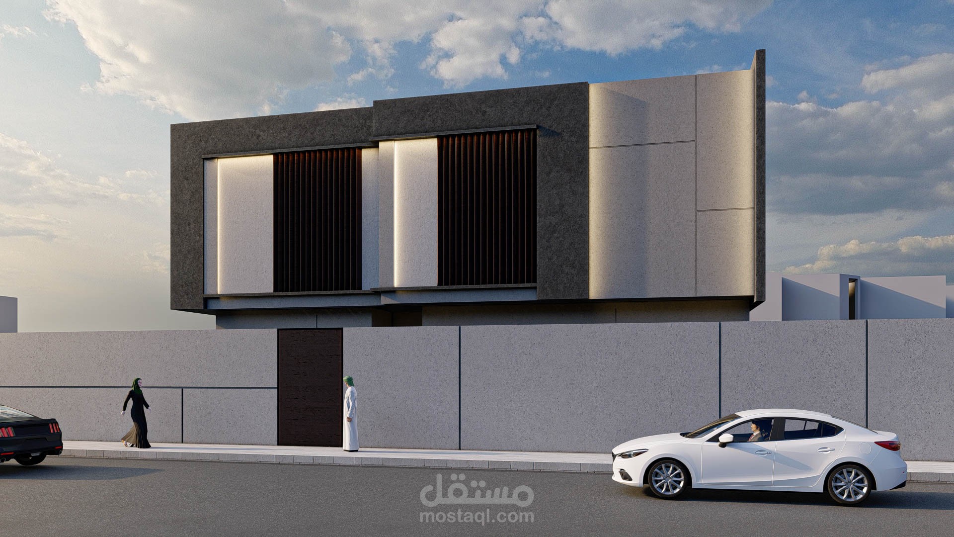 تصميم خارجي لفيلا في المملكة العربية السعودية