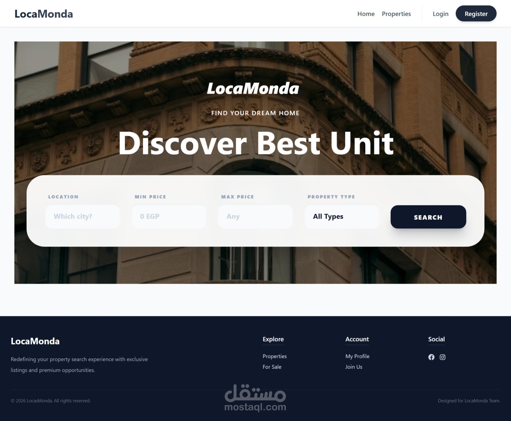 Locamonde – Real Estate Web Platform