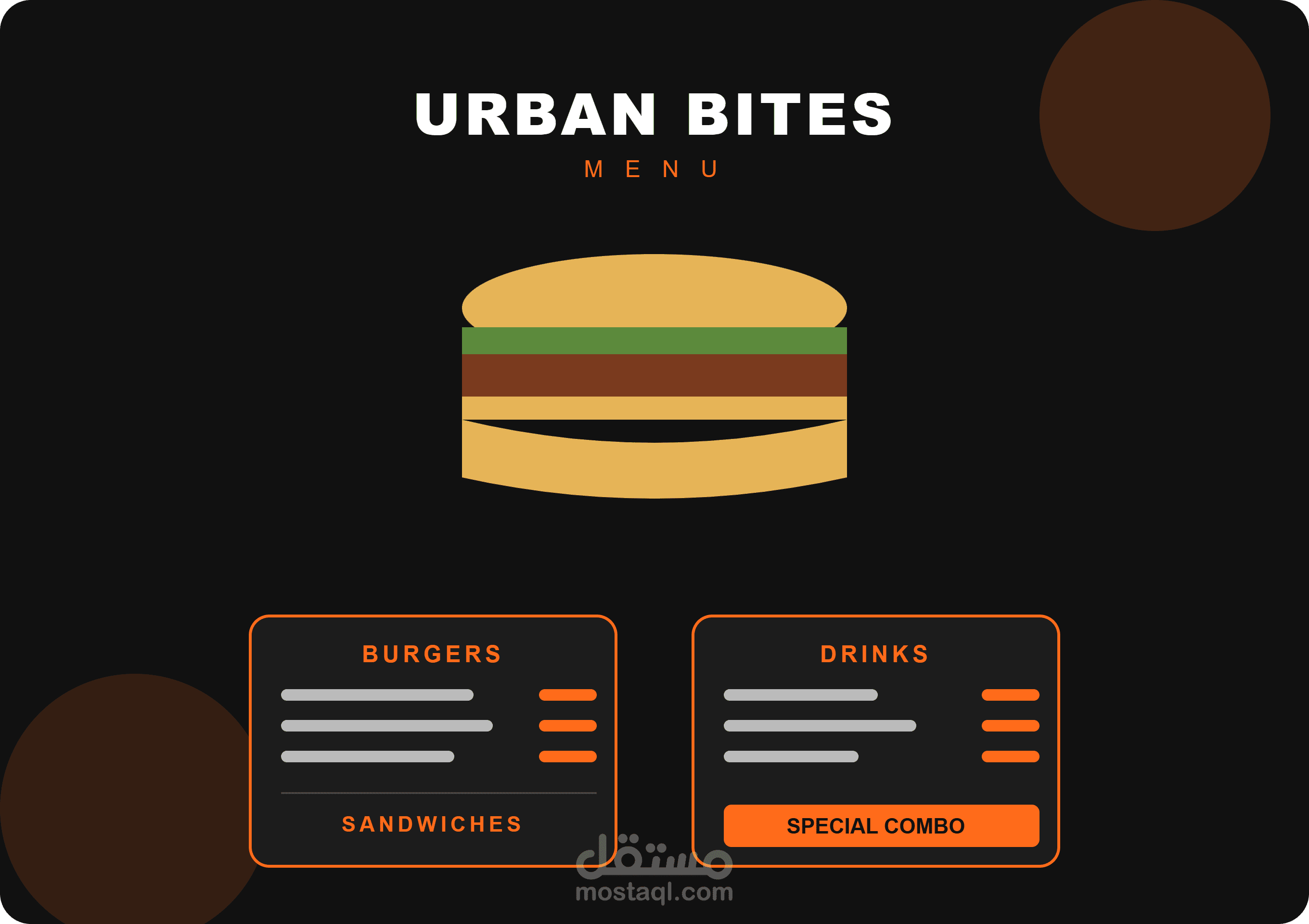 Urban Bites – Restaurant Menu Design