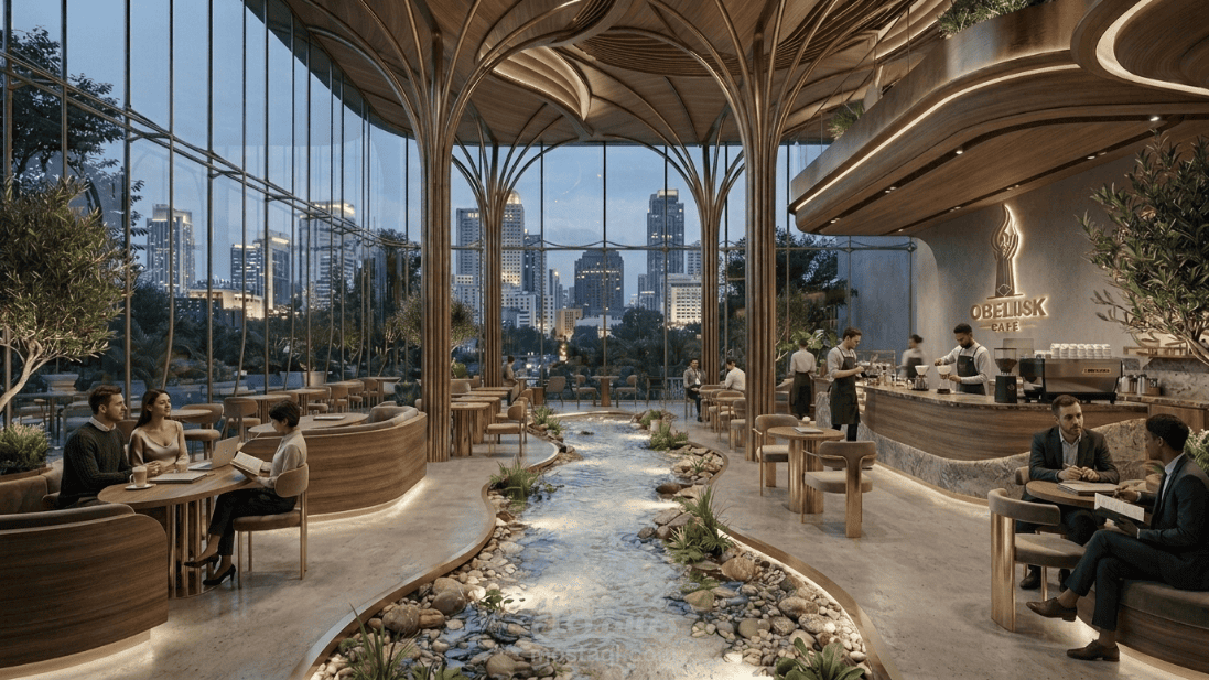 تصميم مطعم  باستخدام gemini -google flow