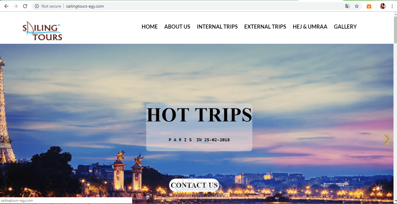 WordPress website for Tourism Company