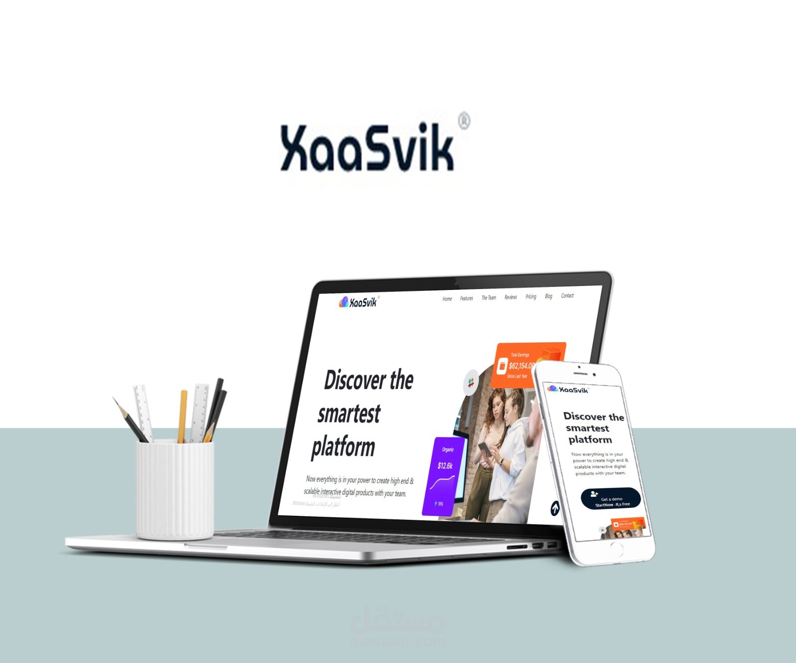 موقع الكتروني مصمم باستخدام html, css, javascript, bootstrap