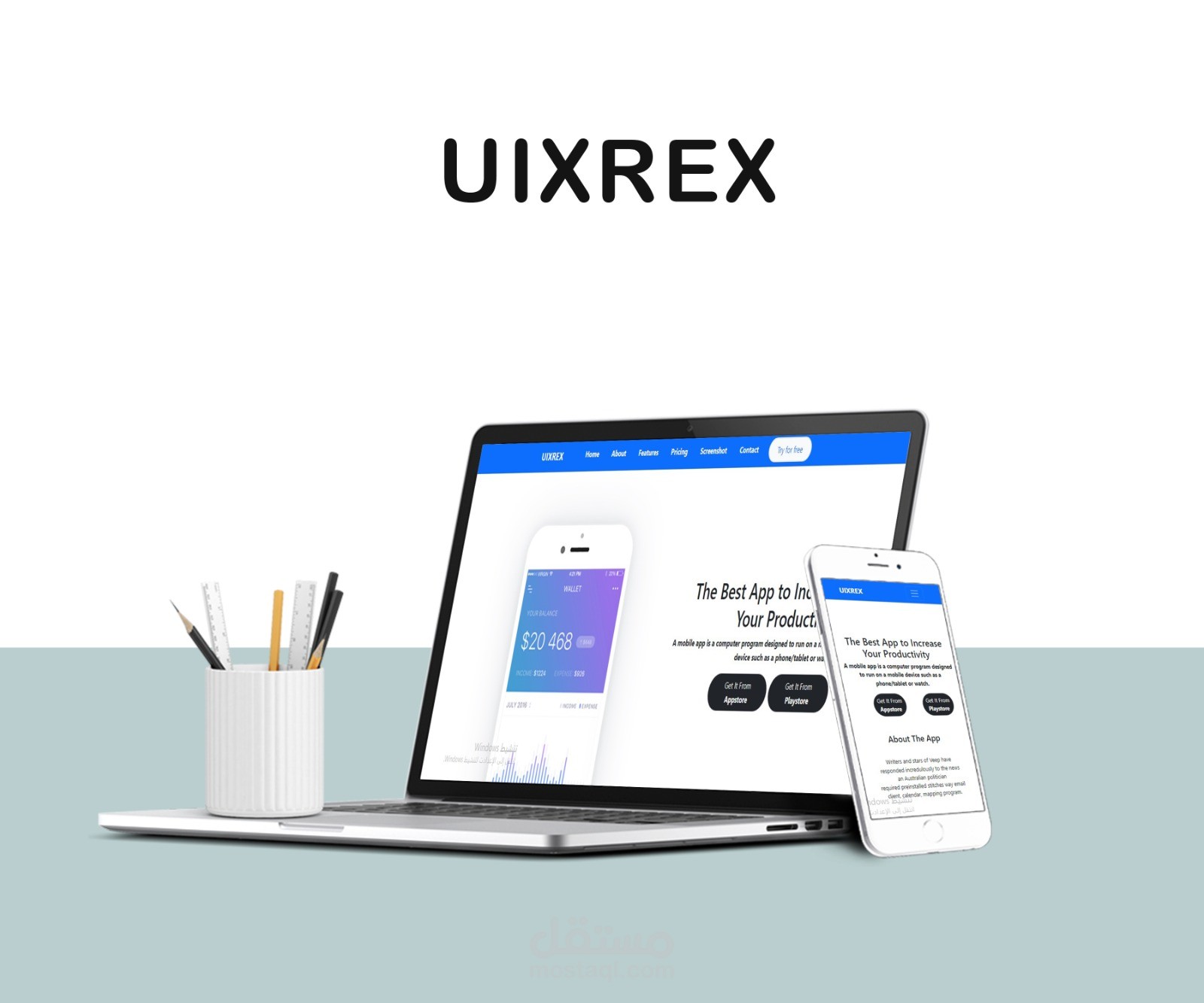 موقع الكتروني مصمم باستخدام html, css, javascript, bootstrap