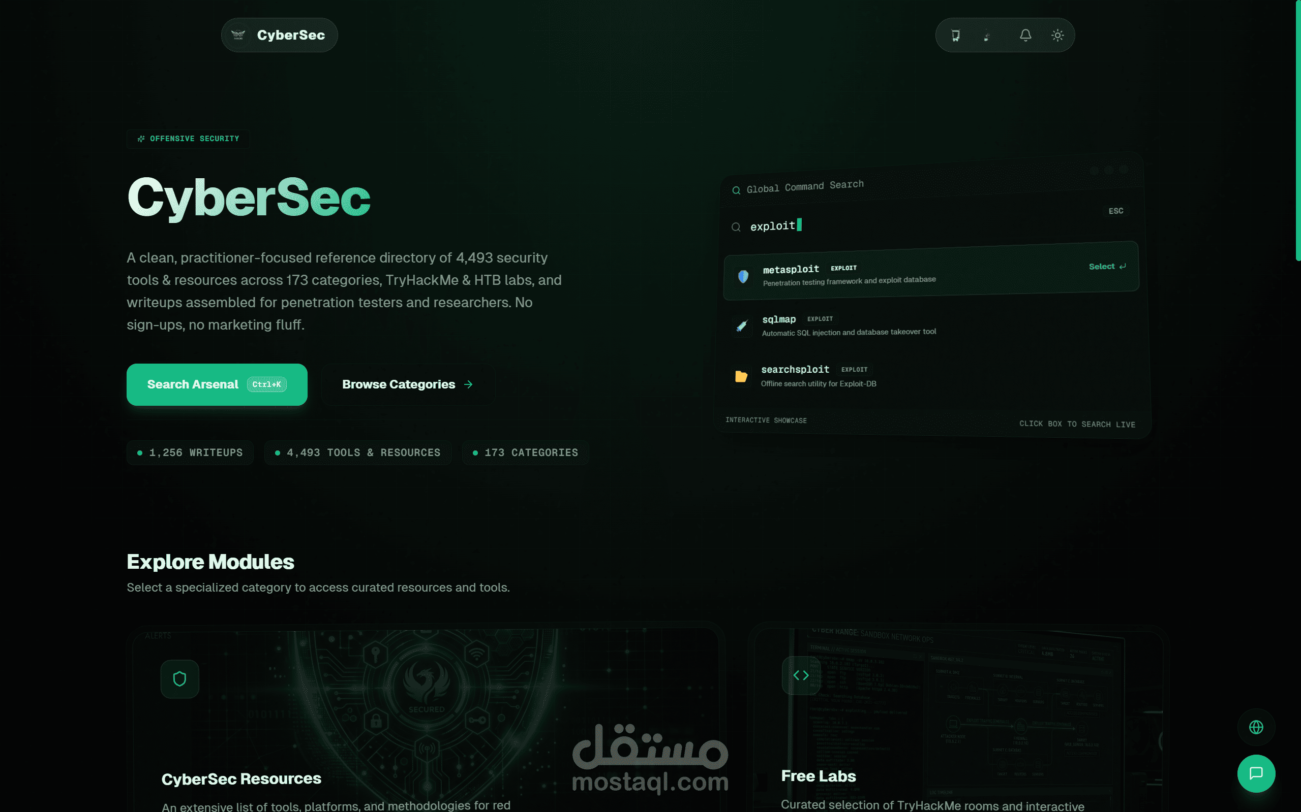 منصة CyberSec Resources لأدوات الأمن السيبراني والـCTF والـBug Bounty