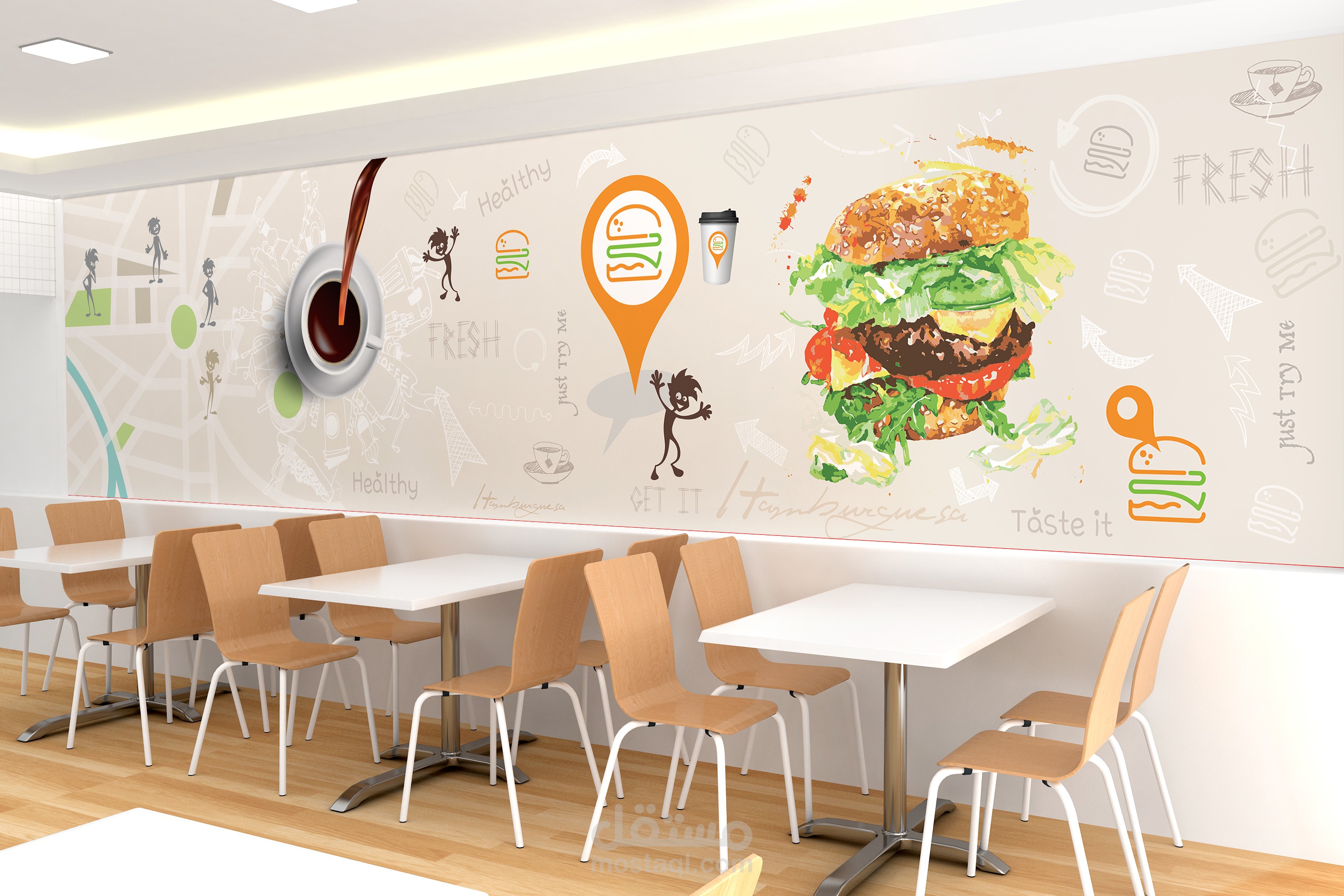 استيكر مطعم لوكيشن