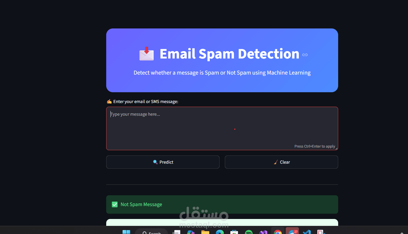 Email Spam Detection Using Machine Learning