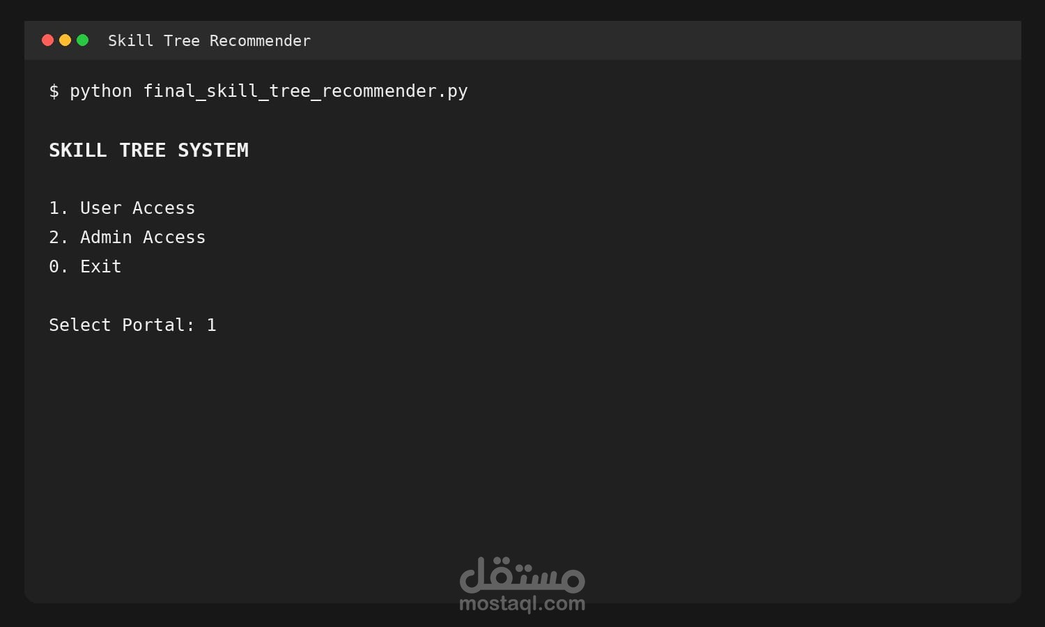 Skill tree Recomender