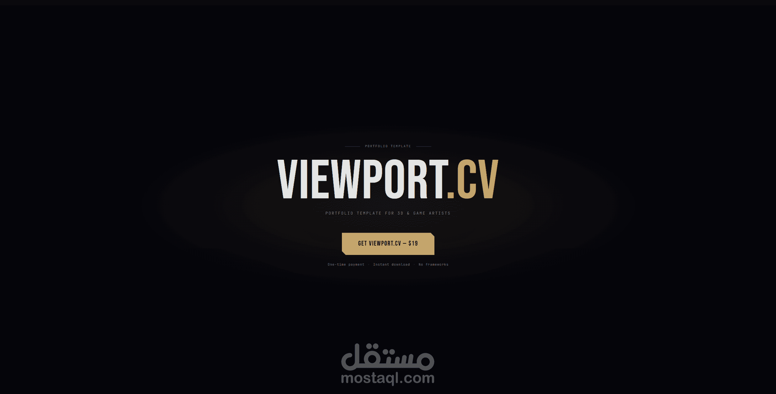 قالب VIEWPORT.CV لمحافظ فناني الألعاب والجرافيك