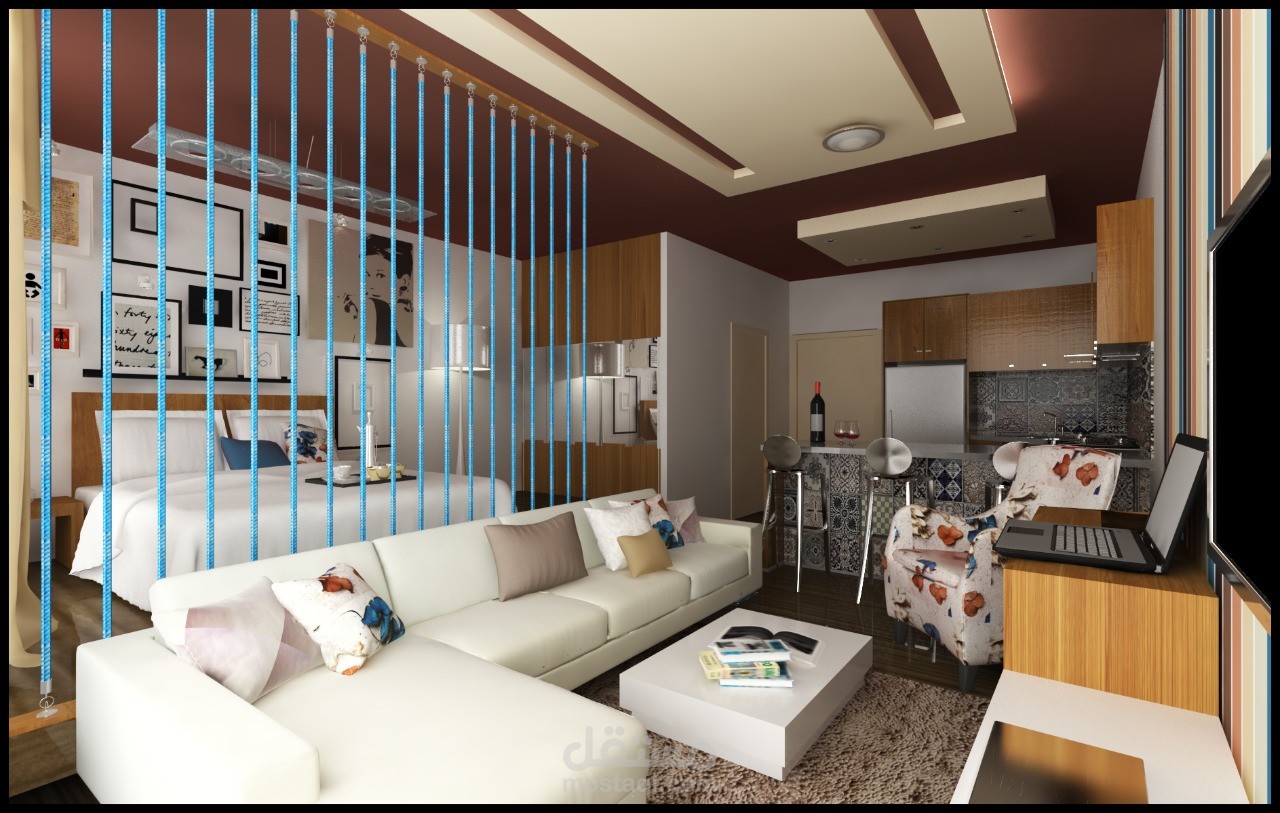تصميم داخلي استوديو سكني