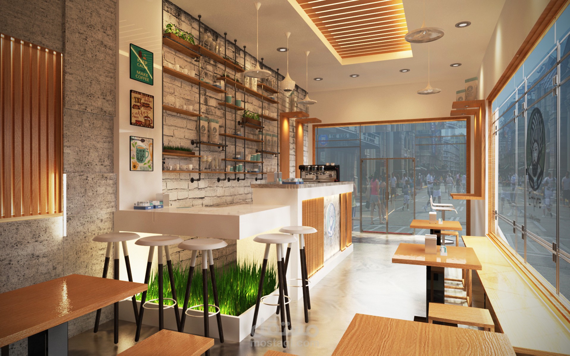 تصميم داخلى كافيه
