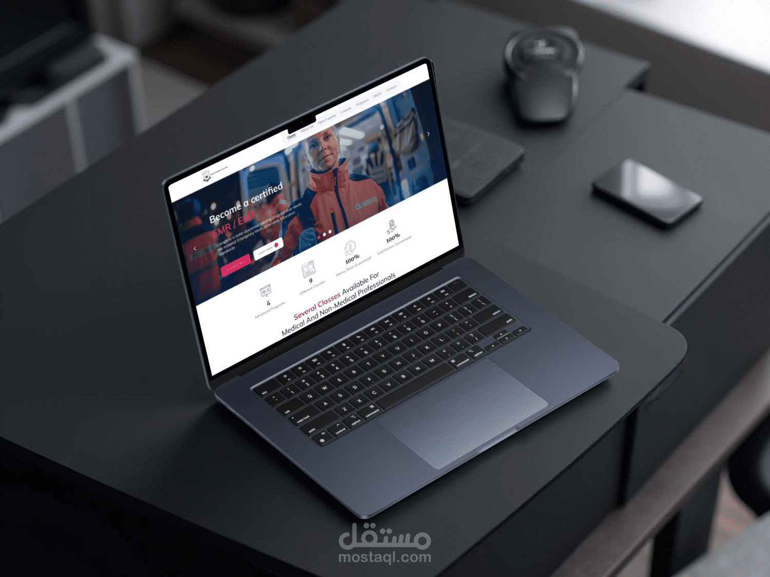 تصميم موقع أكاديمية طبية تعلميمية