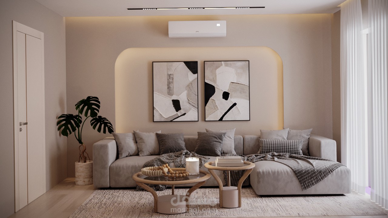 تصميم داخلي لمشروع شقة سكنية