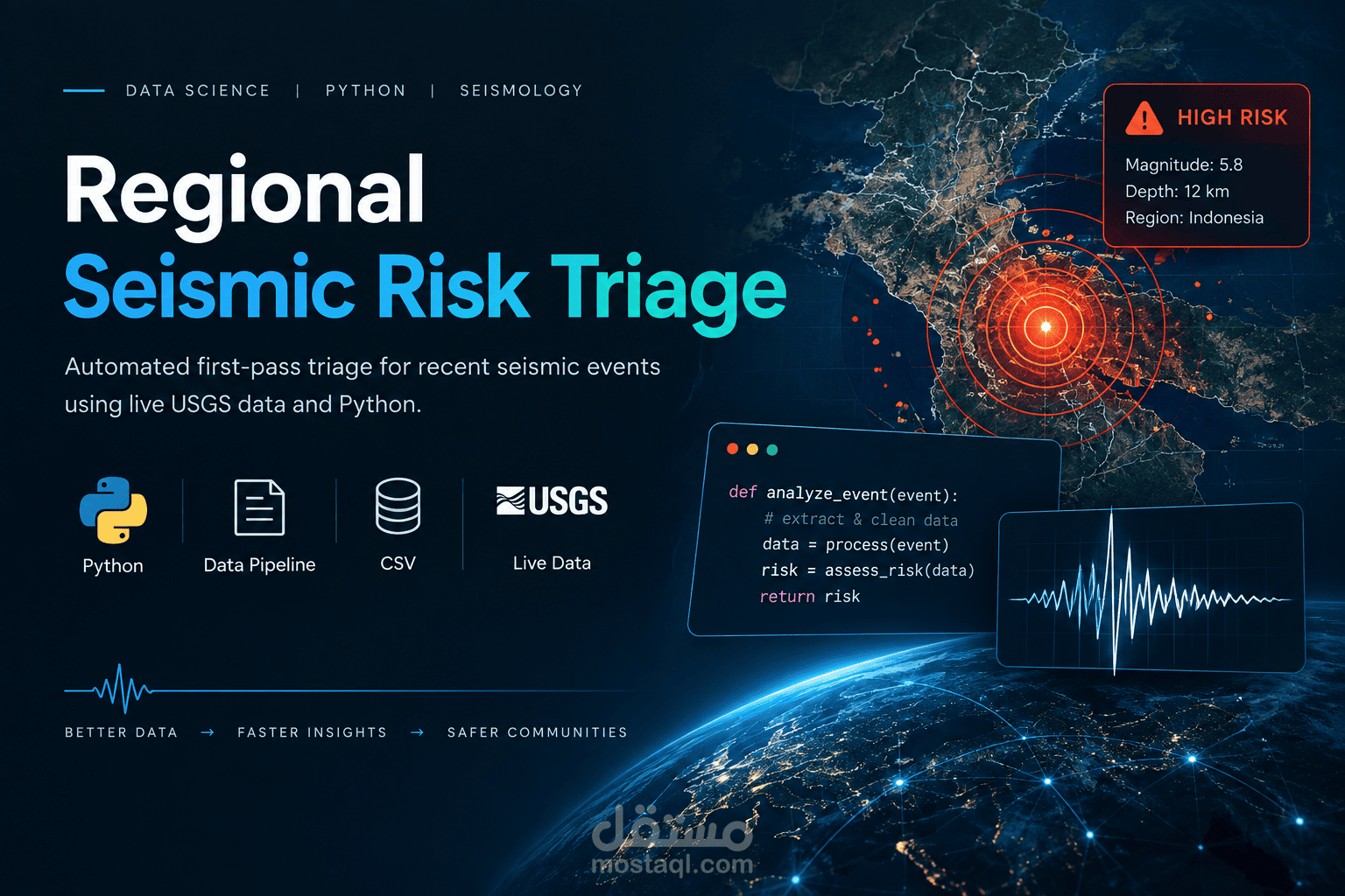 Regional Seismic Risk Triage – Python Data Pipeline