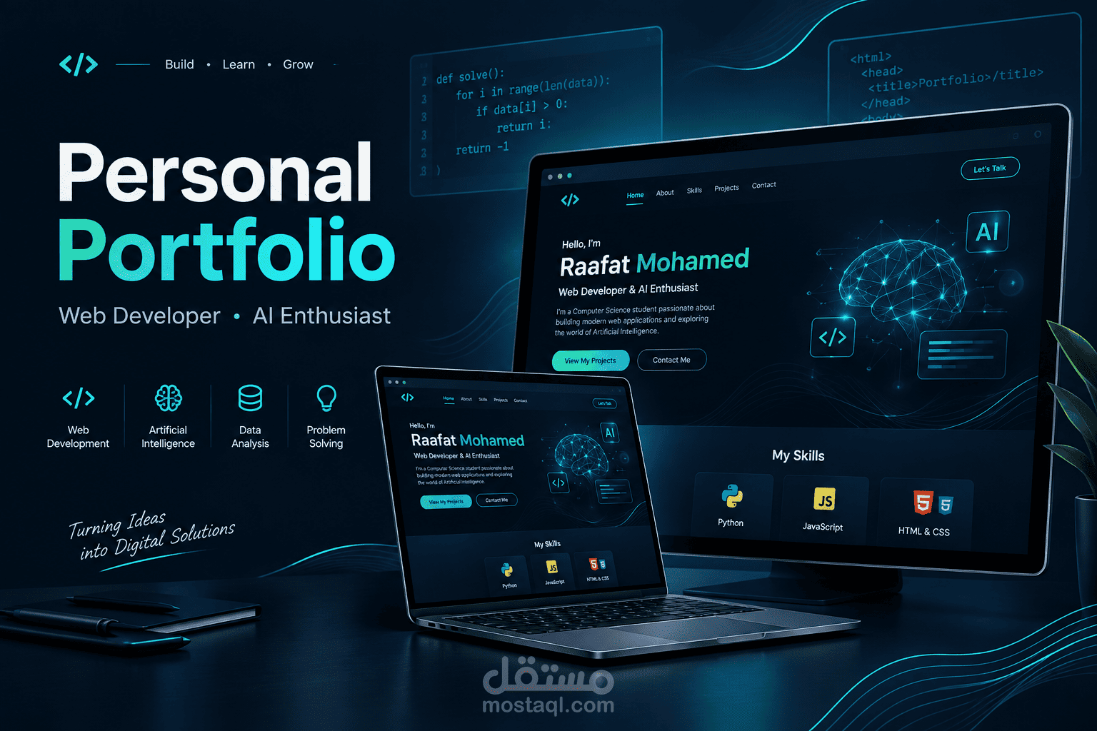 Personal Portfolio Website – Web Developer & AI Enthusiast