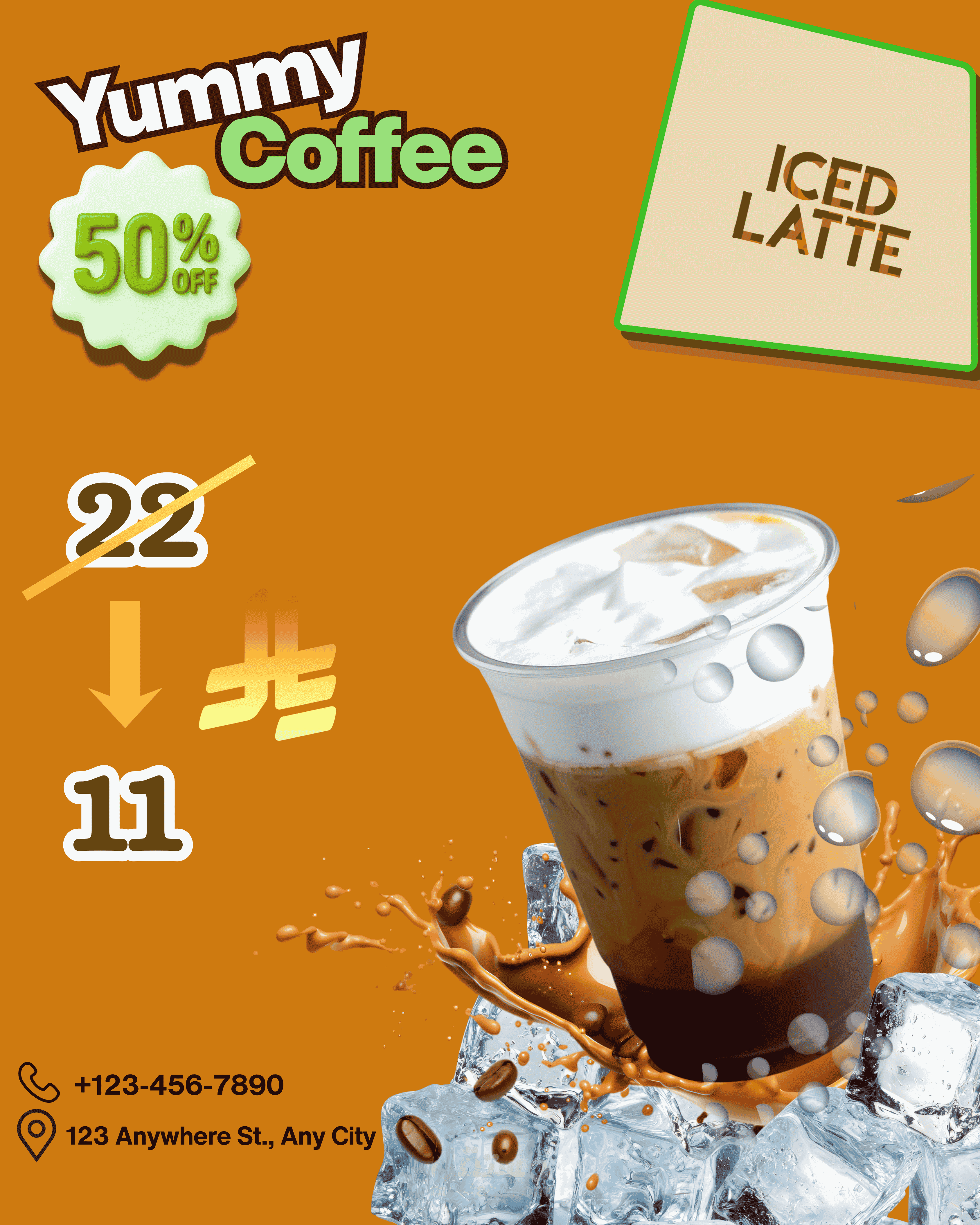 ICED LATTE 50% OFF🧊☕