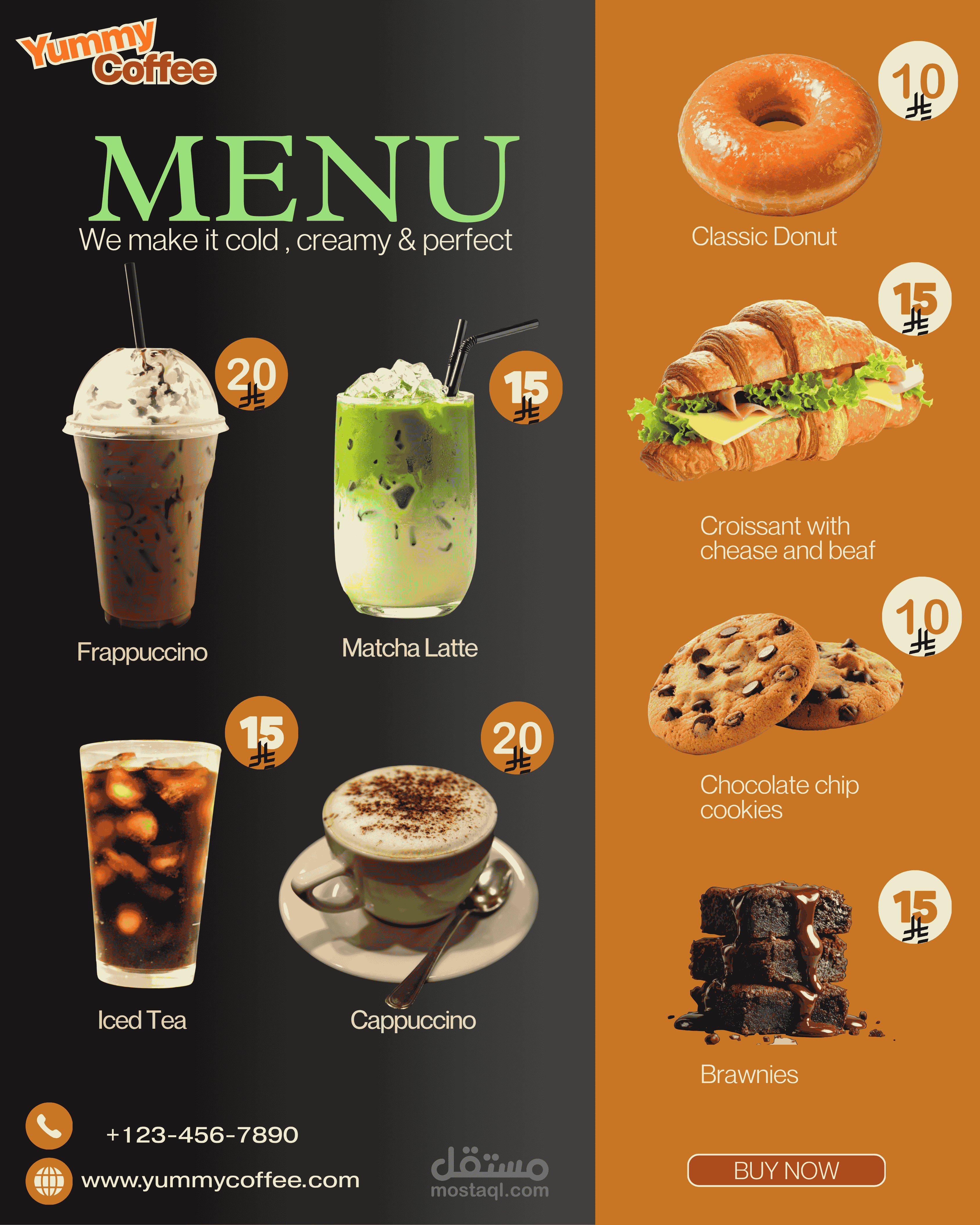 MENU FOR CAFE