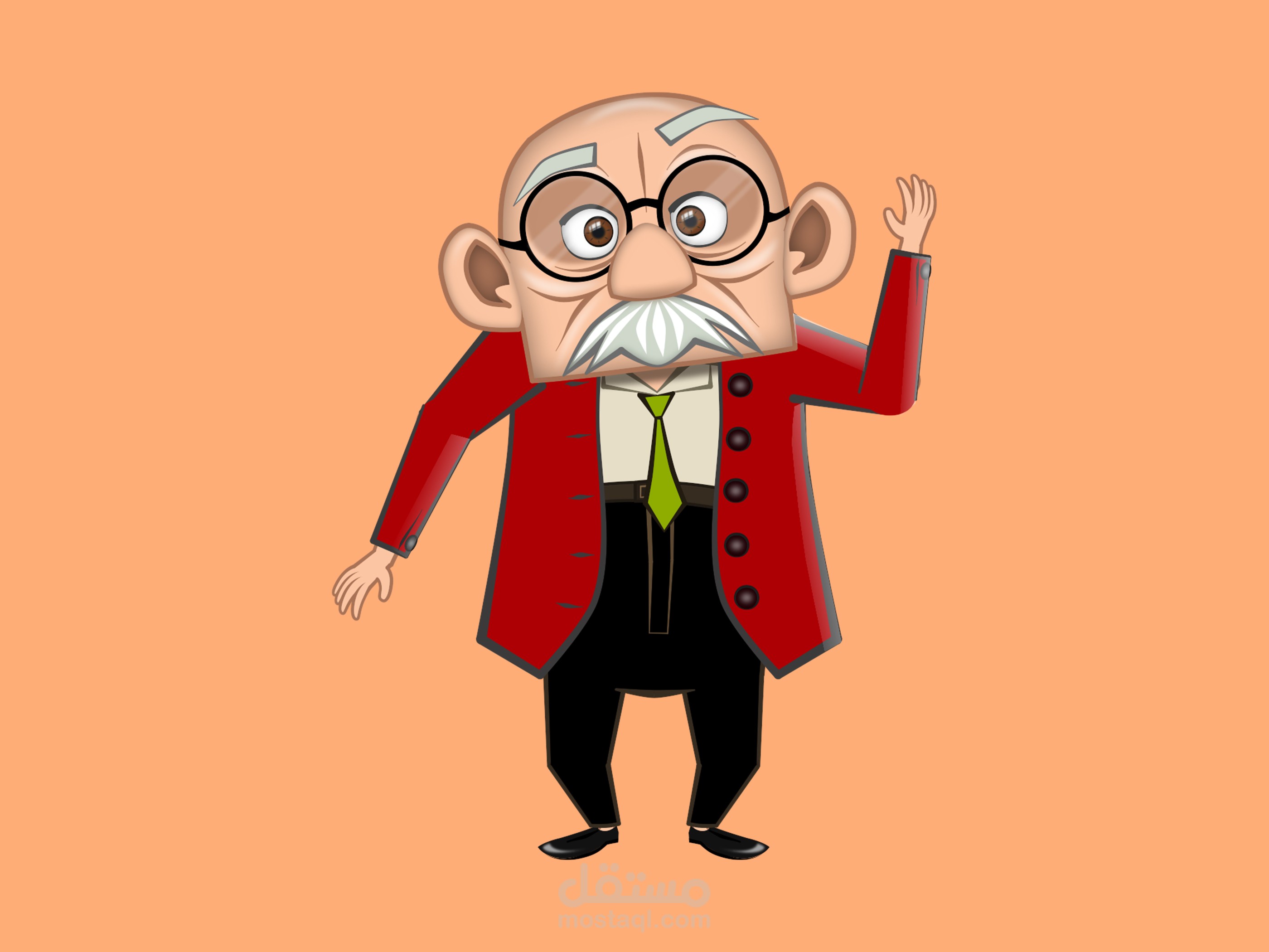 تصميم شخصية كرتونية ثنائية الأبعاد