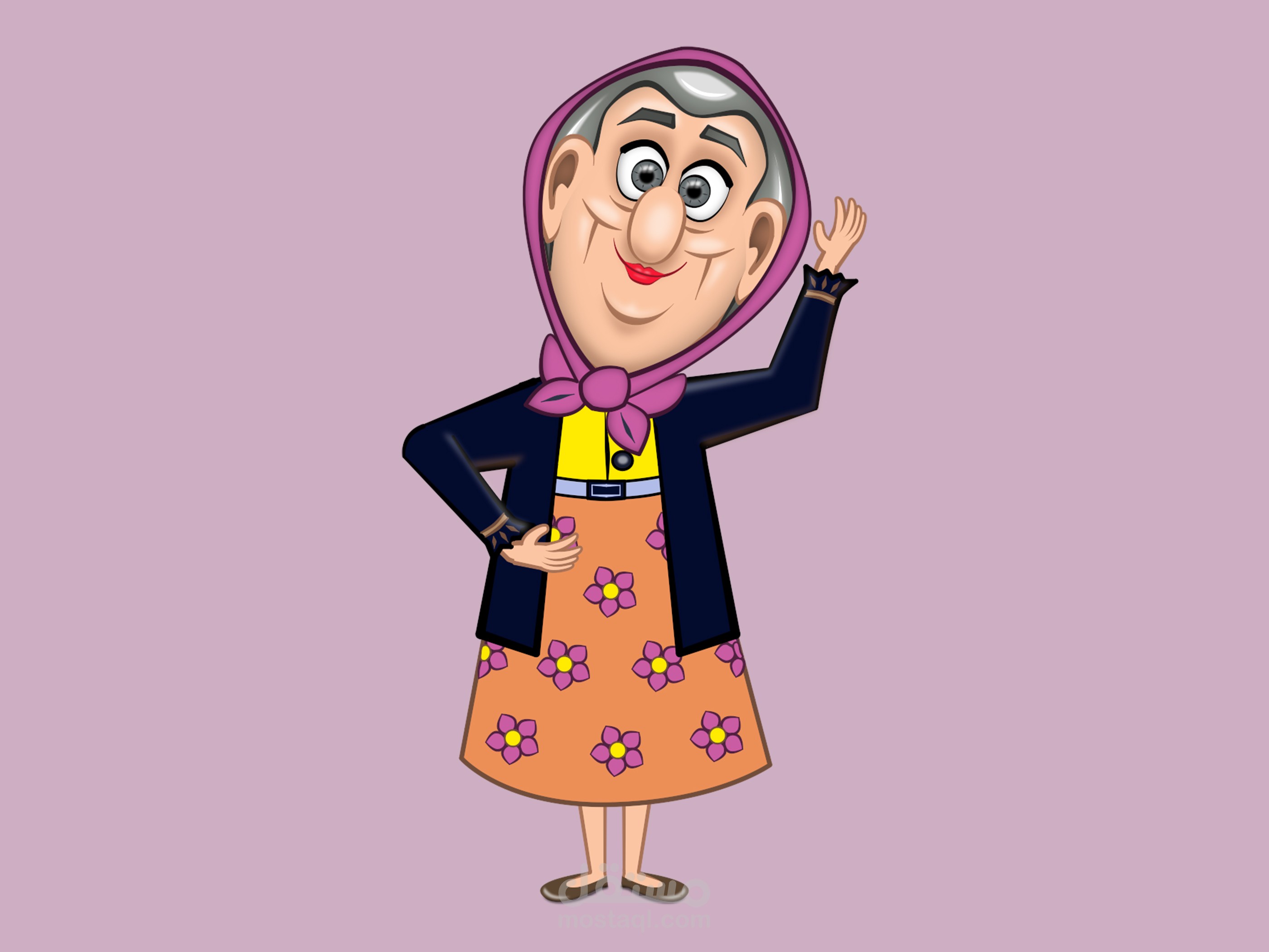 تصميم شخصية كرتونية ثنائية الأبعاد