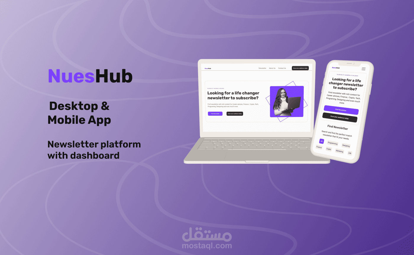NuesHub Platform for Desktop & Mobile App & Dashboard