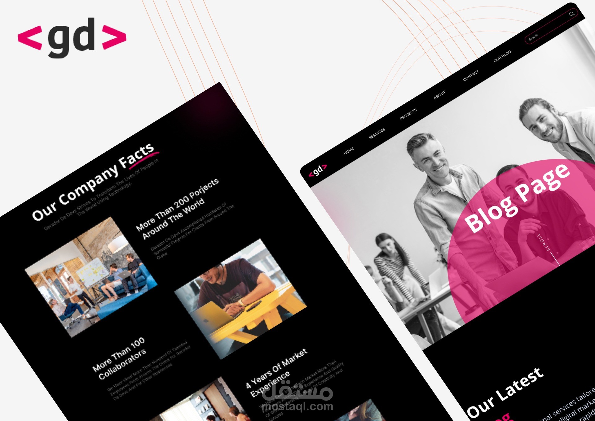 "Gerador de Devs"  UI/UX design Website
