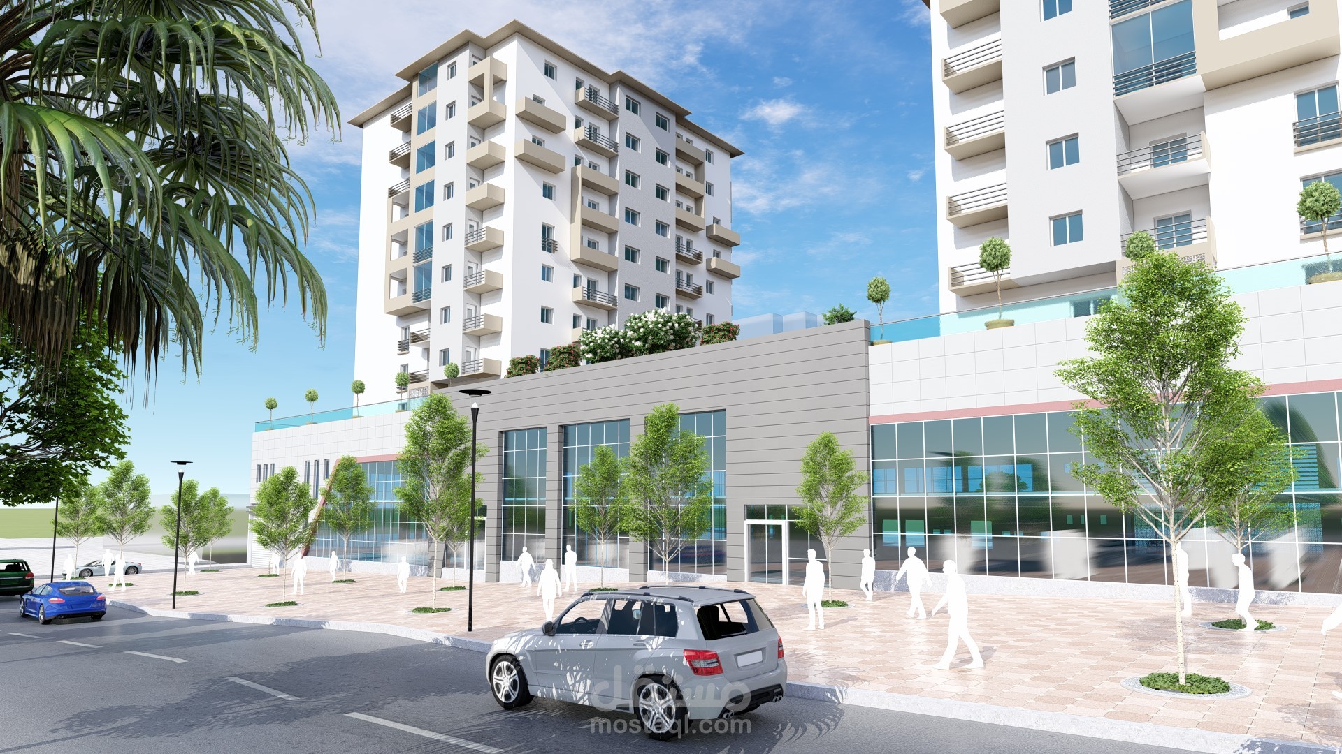 سكنات اجتماعية + مركز تجاري