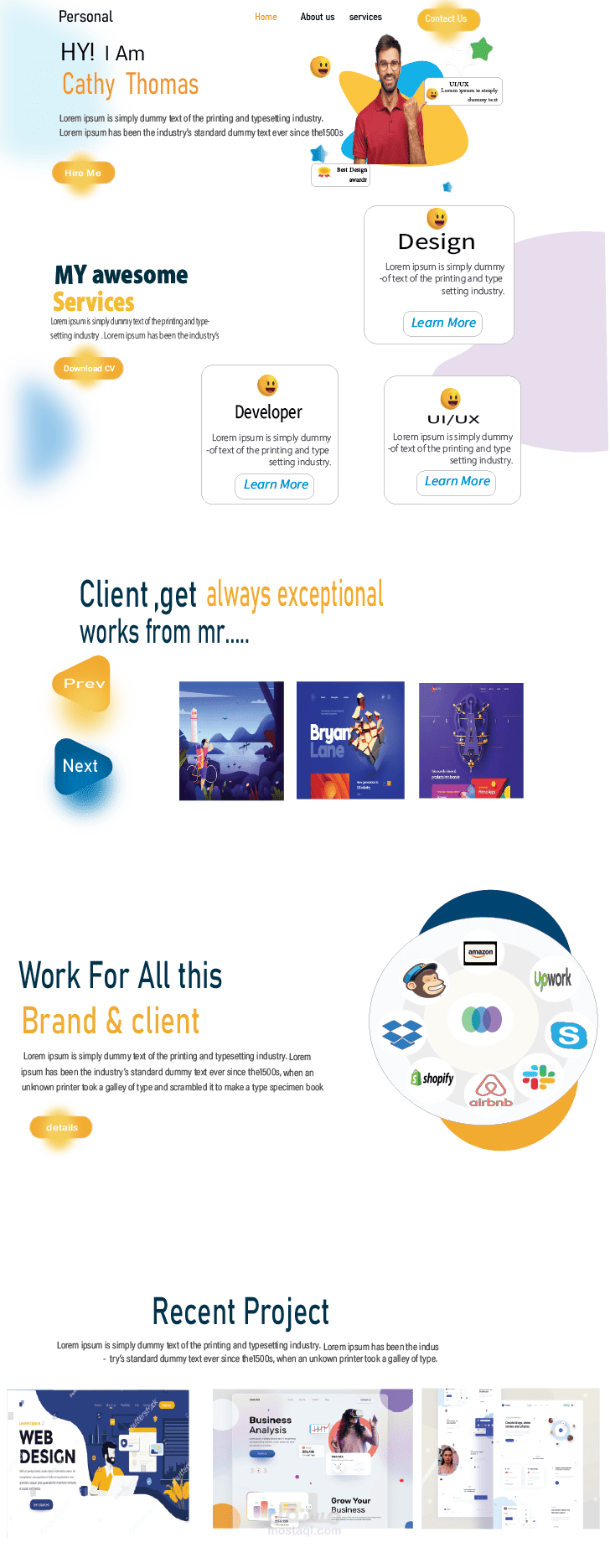 Logo design and land page design and posters