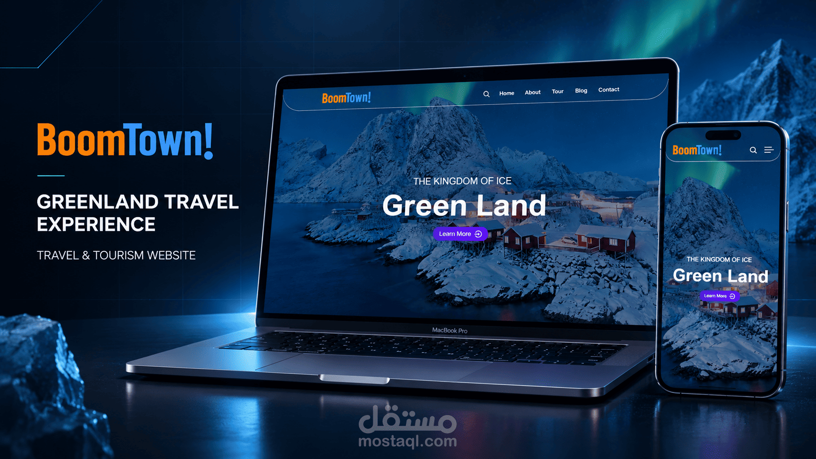 BoomTown — تطوير موقع سياحي بالبرمجة الخاصة