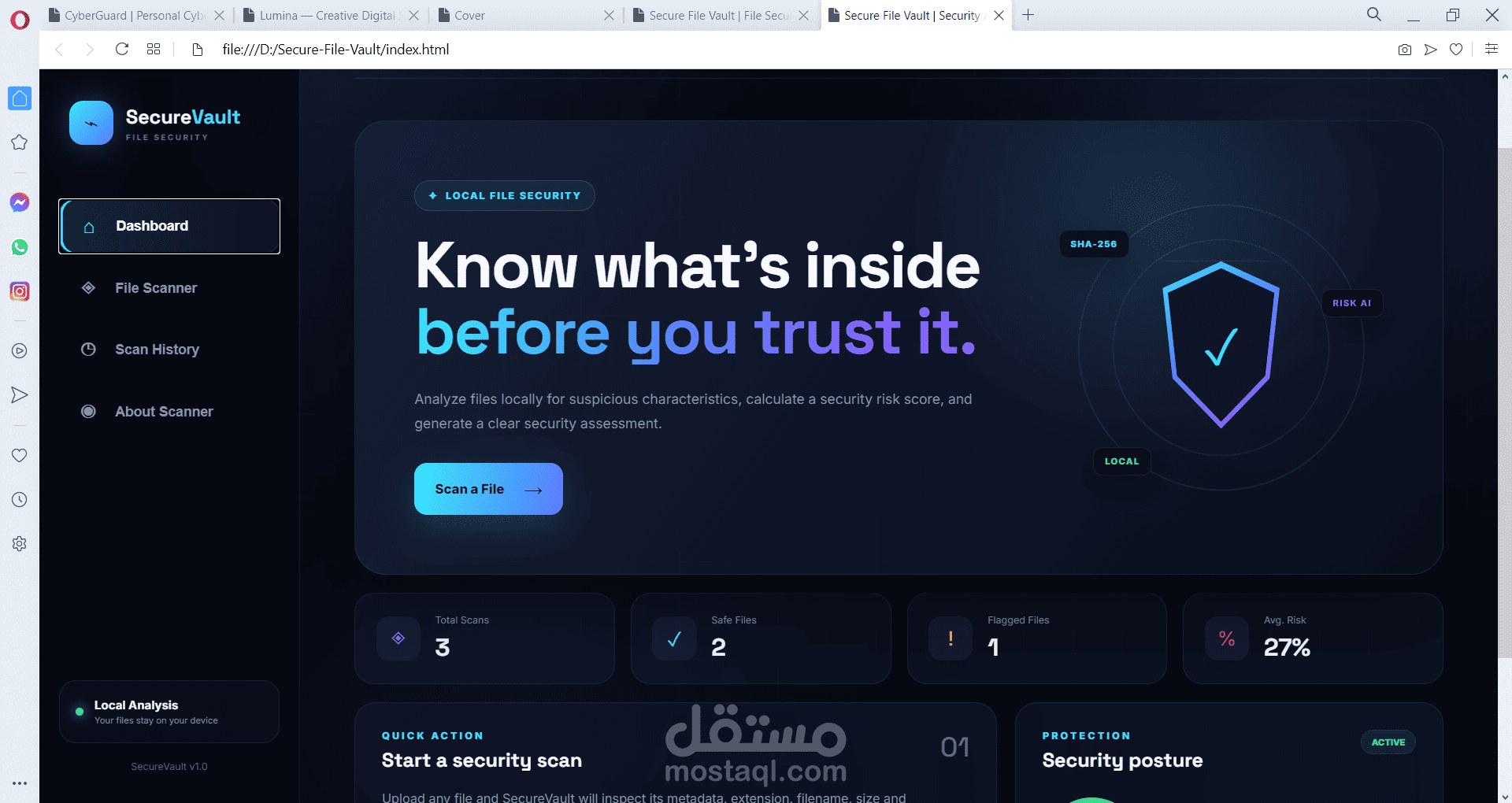 SecureFile Vault – Secure File Management System