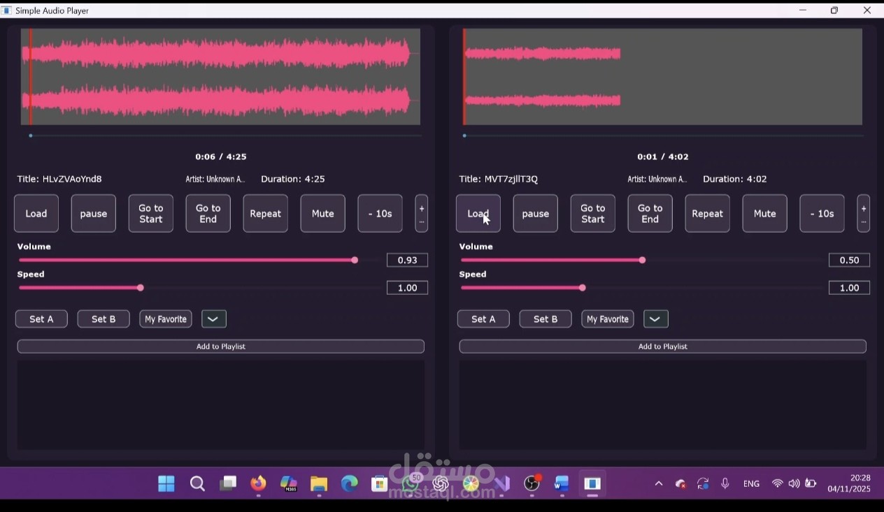 Audio player & Mixer