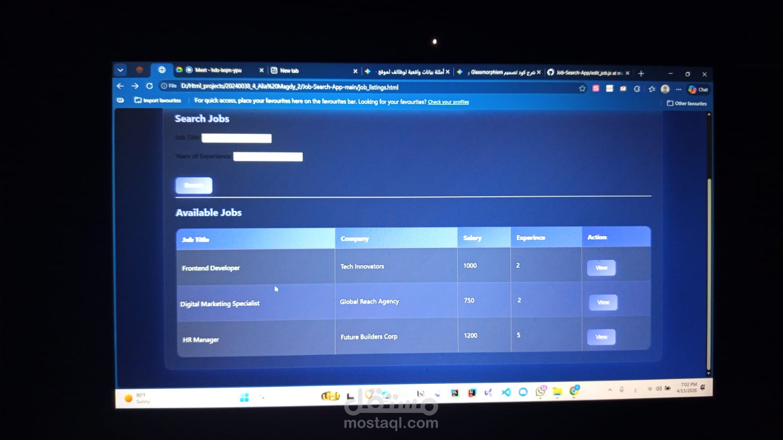Job Search Web Application
